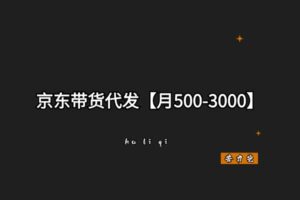京东带货代发【月500-3000】-苦力岂-创业笔记